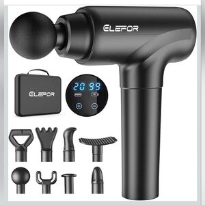 HOMECH Deep Tissue Travel Portable Hand Held Electric Massager 6 Attachments